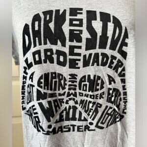 Star Wars T Shirt Womens Size L Velvet Lettering Ballet Neckline